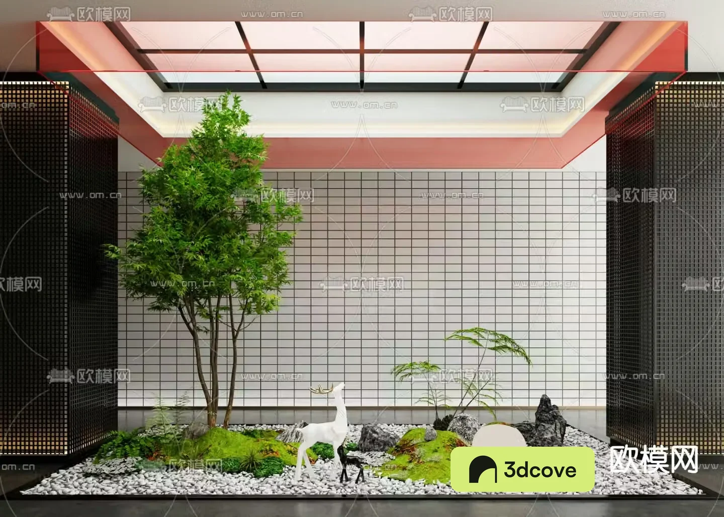 Indoor patio green plant landscaping