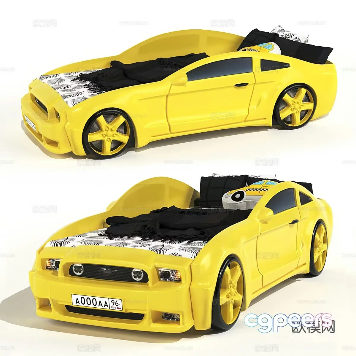 Car bed 3d model