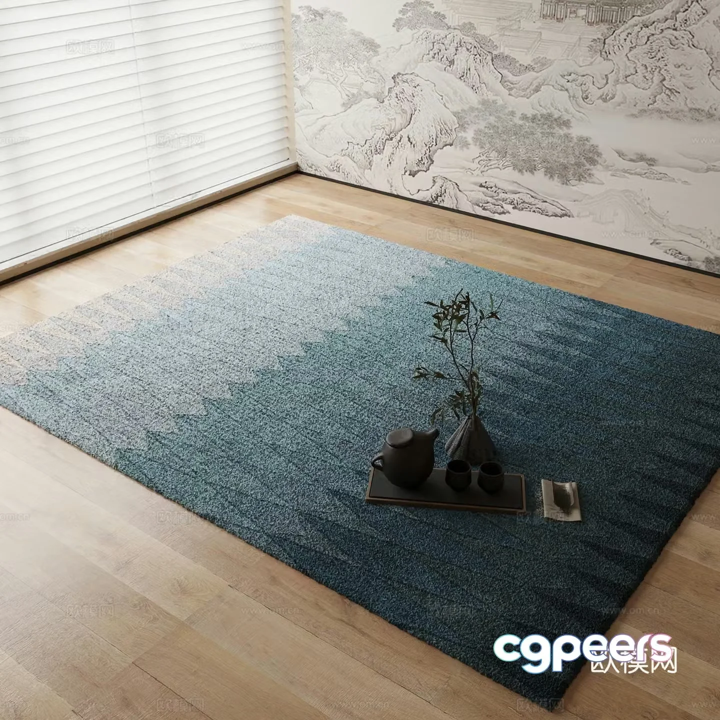 New Chinese carpet 3D model