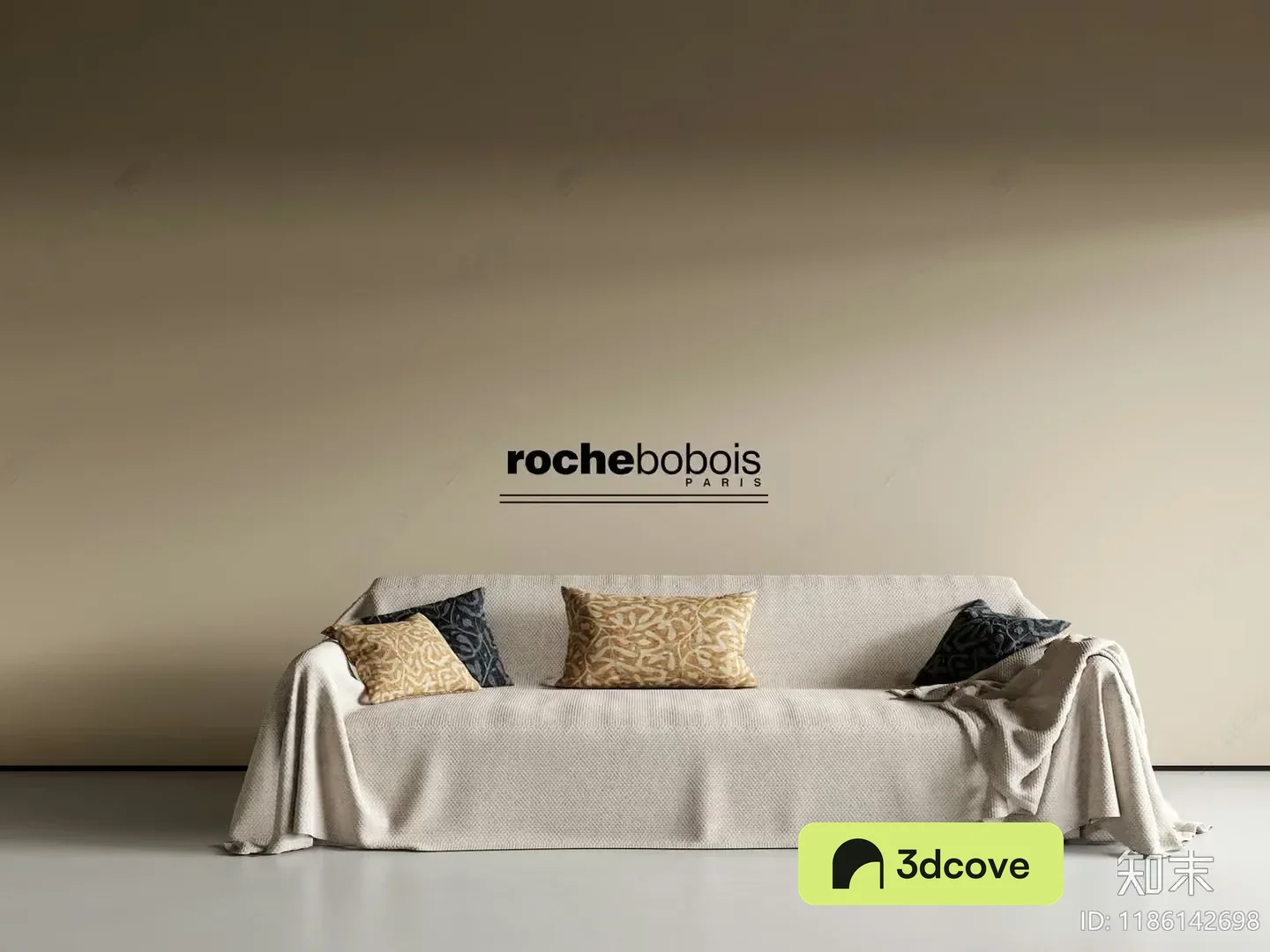 A Modern Sofa With Throw Pillows