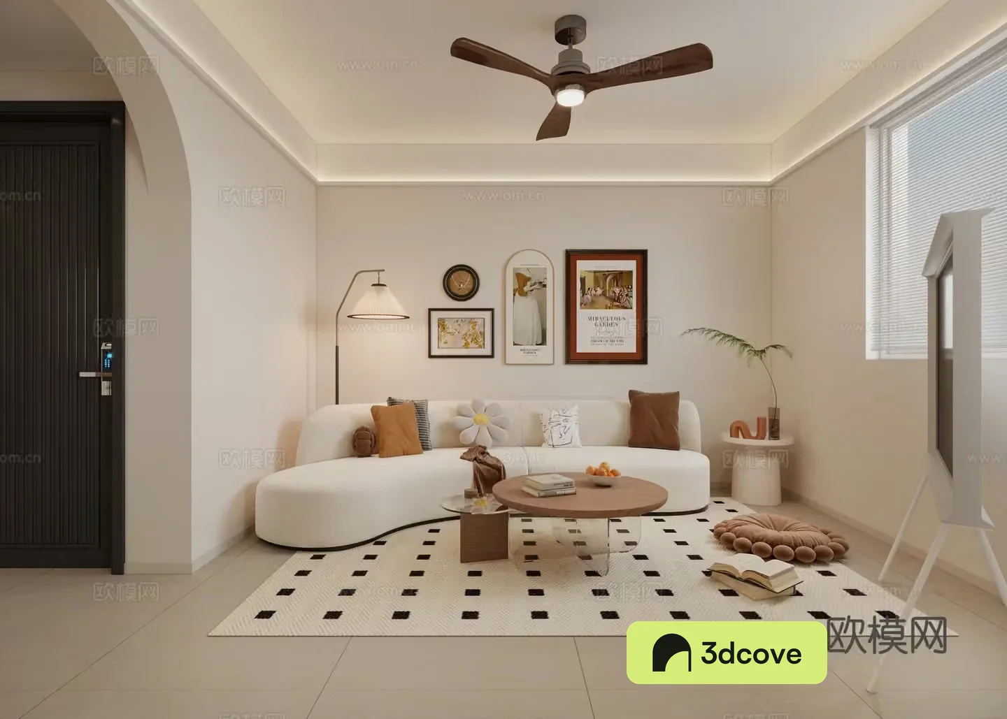 Modern Creamy Living Room