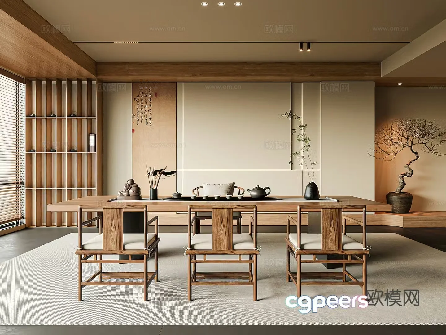 New Chinese tea room 3D model