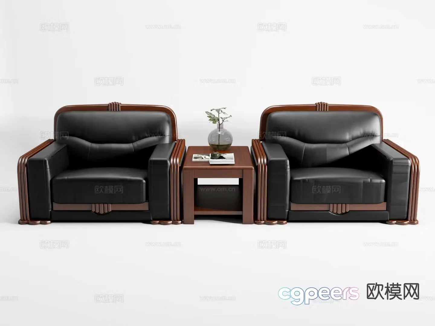 Modern office sofa conference sofa reception sofa 3d model