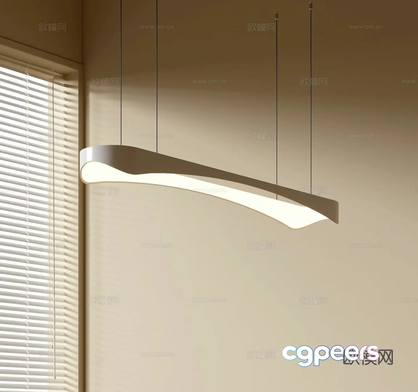 Modern simple chandeliers Nordic style chandeliers Mediterranean style chandeliers Study lamp combination Restaurant lamp 3D model