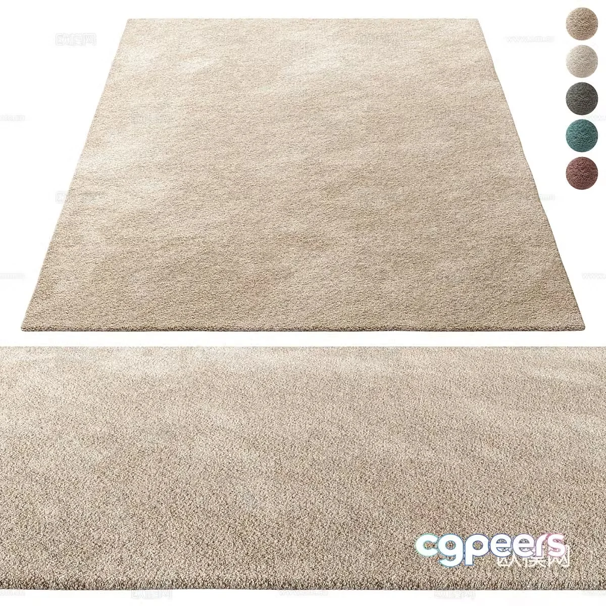 Square carpet 3d model