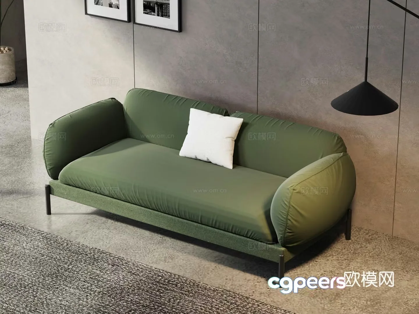 Modern love sofa 3d model