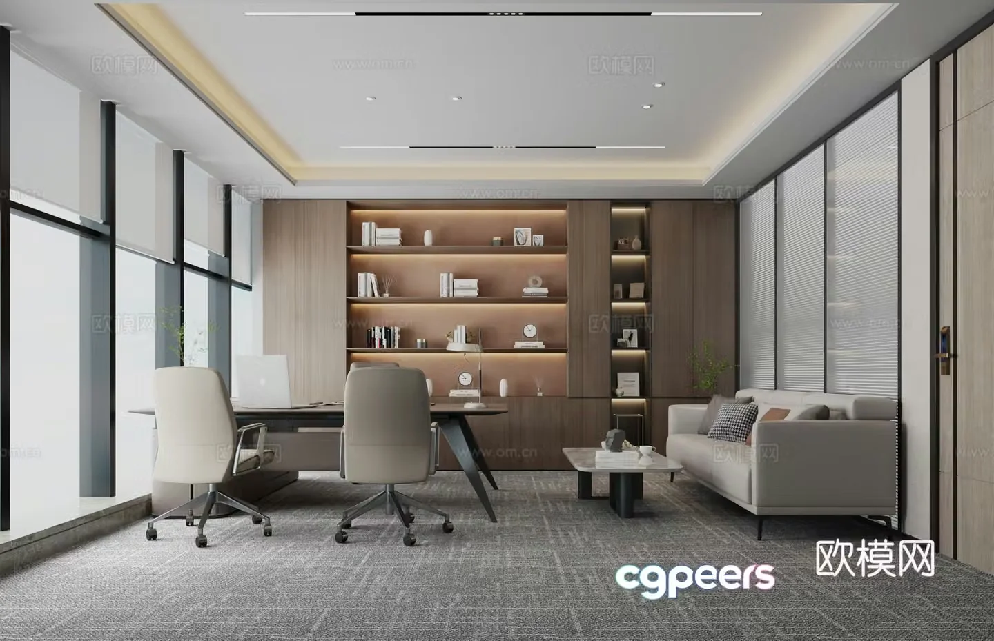 Modern manager office 3d model