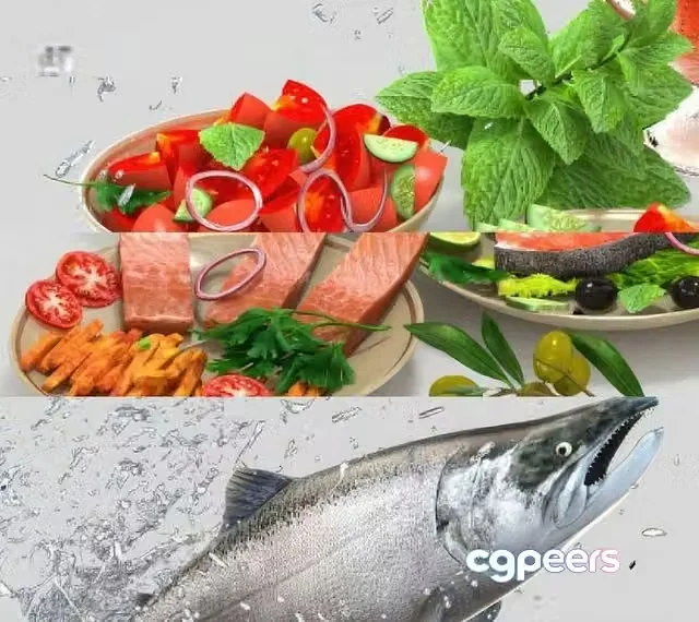 3ds Max Free – Fish and Dishes