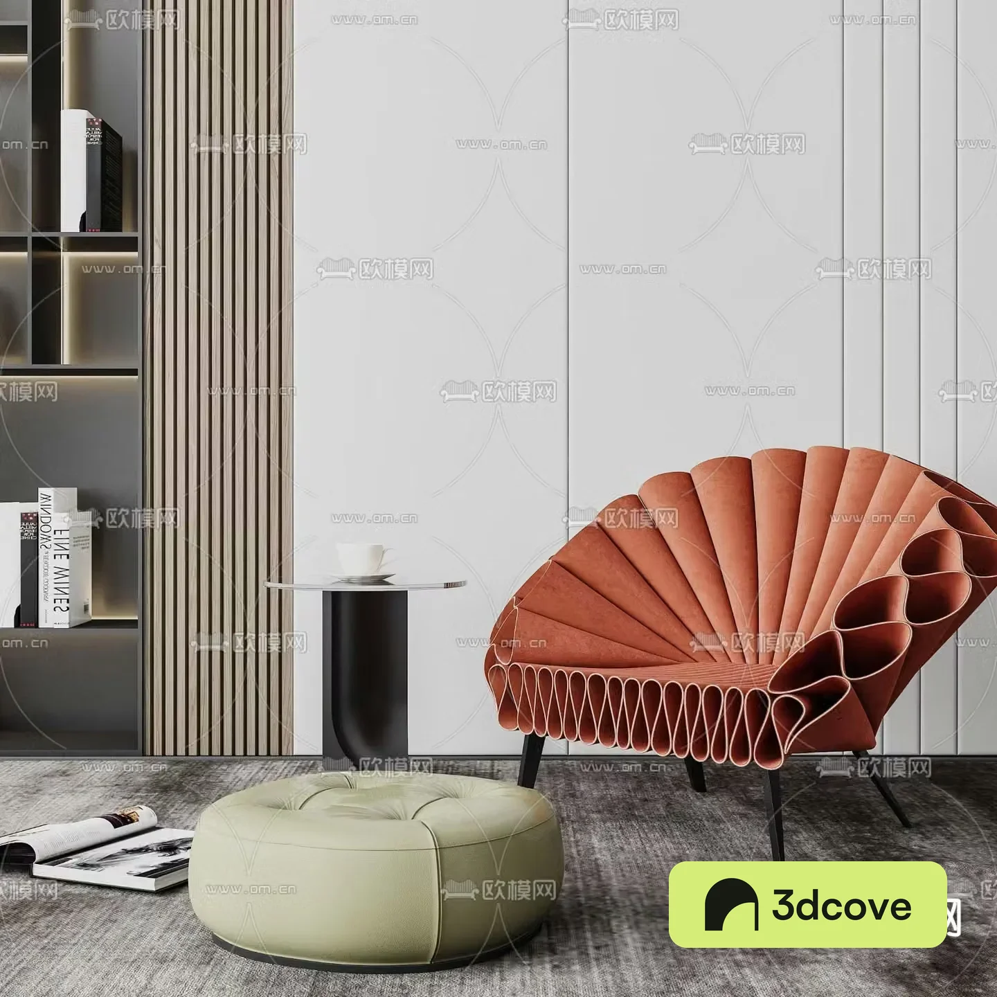 petal chair leisure chair footrest