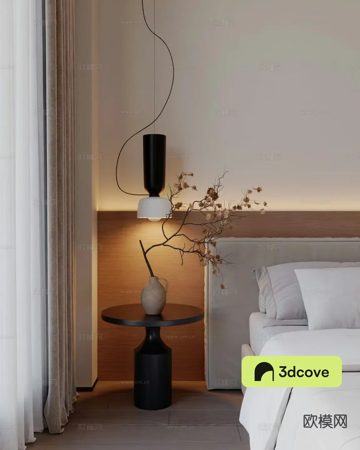 Bedside small chandelier