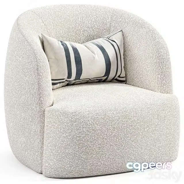 3ds Max Free – Boucle Armchair Pacific By Loft Concept