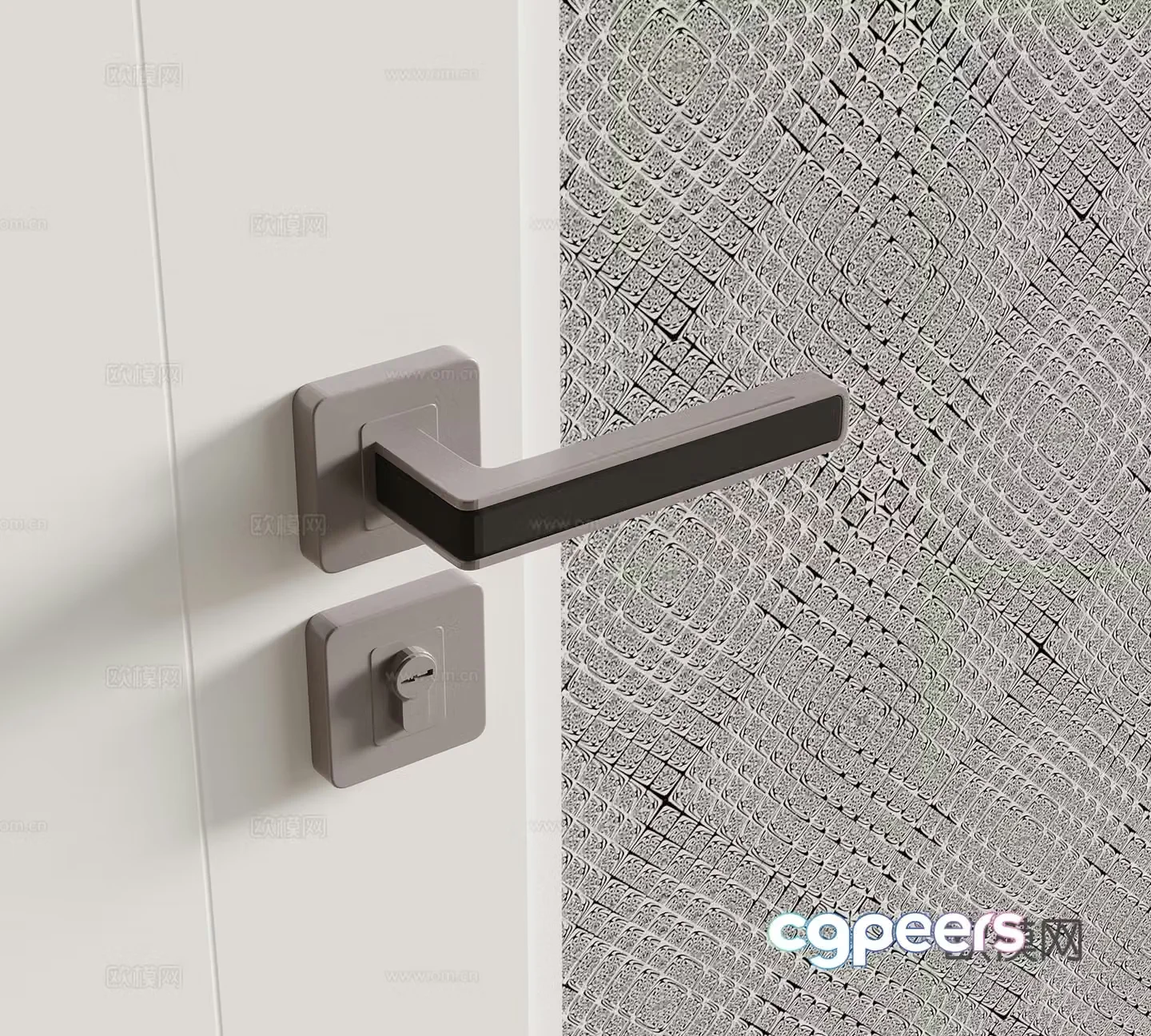 Modern door lock Door handle Handle 3D model