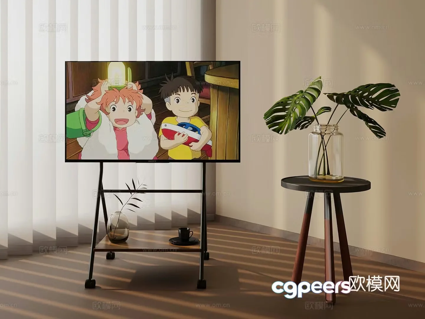 Modern TV stand Mobile TV 3d model