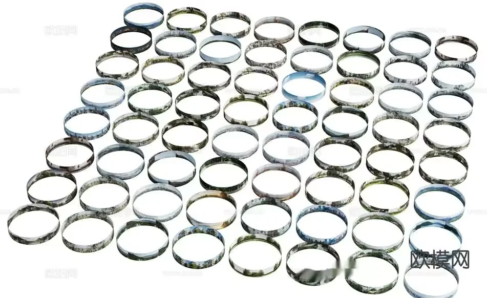 A Collection Of Rings 3D Model – 16548 – VRAY Render