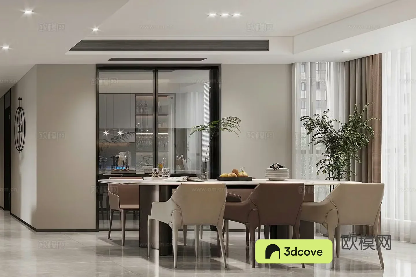 Modern restaurant Simple restaurant Dining table Modern living restaurant G579