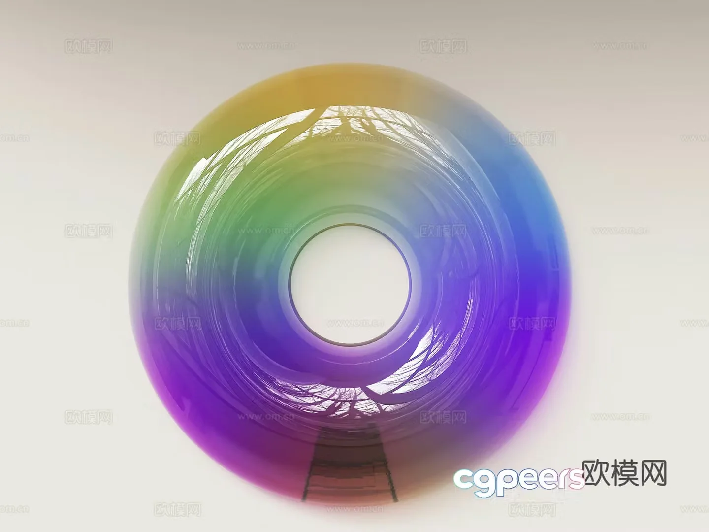 Modern pendants colorful round wall decoration modern simple pendants round jasper pendants special glass 3D model