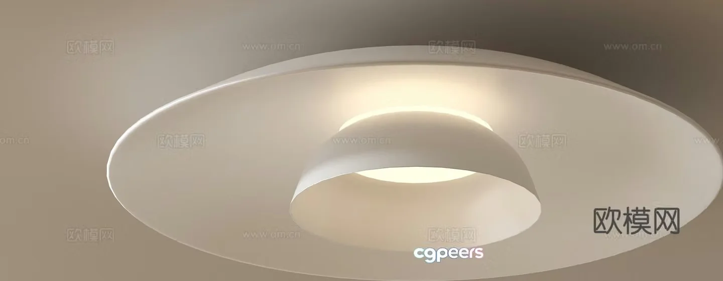 Modern round ceiling lamp 3d model
