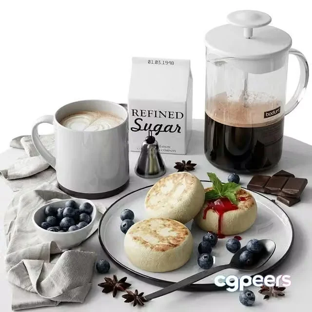 3ds Max Free – Coffee set 4