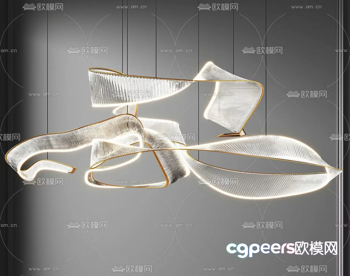 Modern chandelier crystal chandelier 3d model