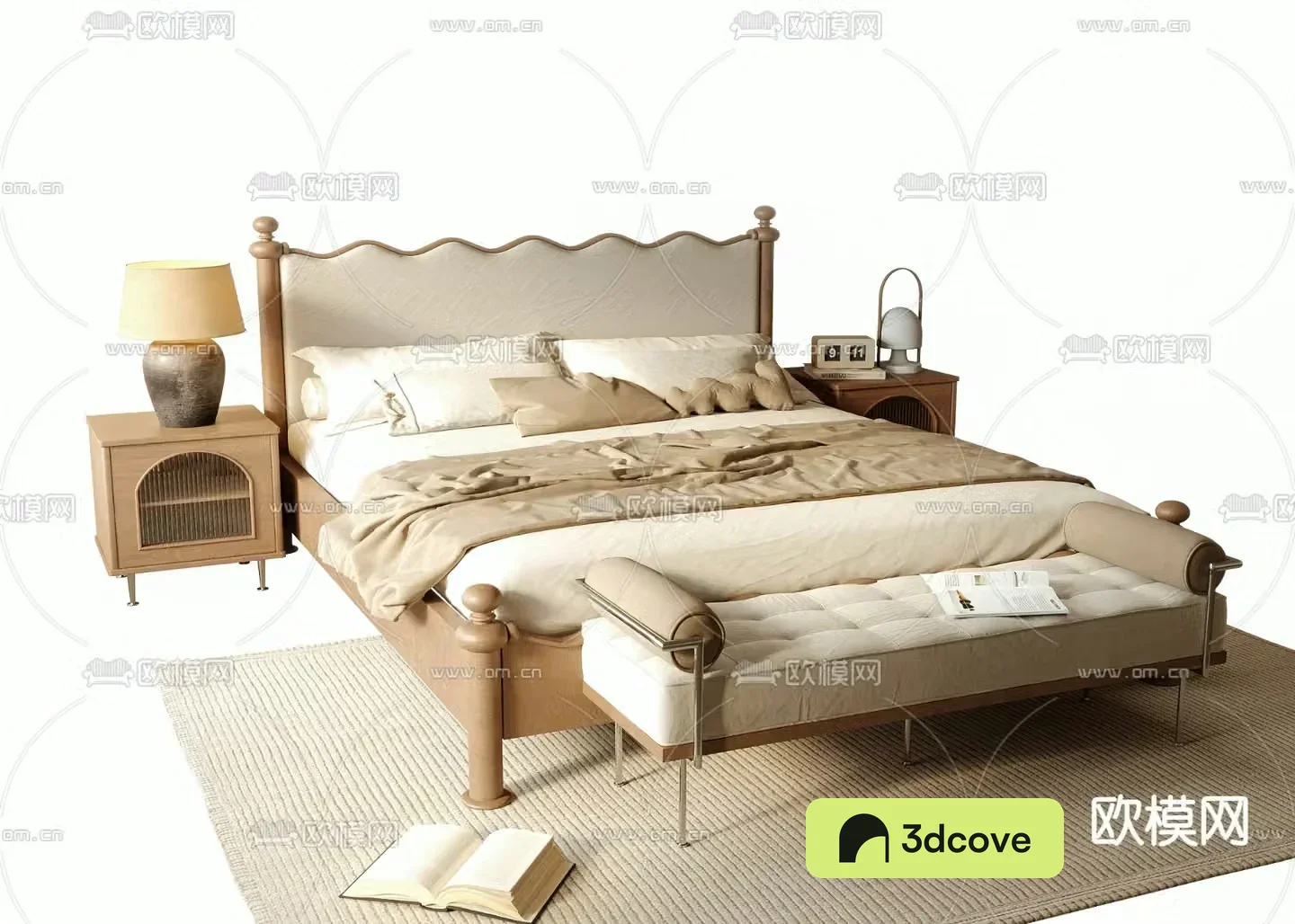 Medieval style double bed