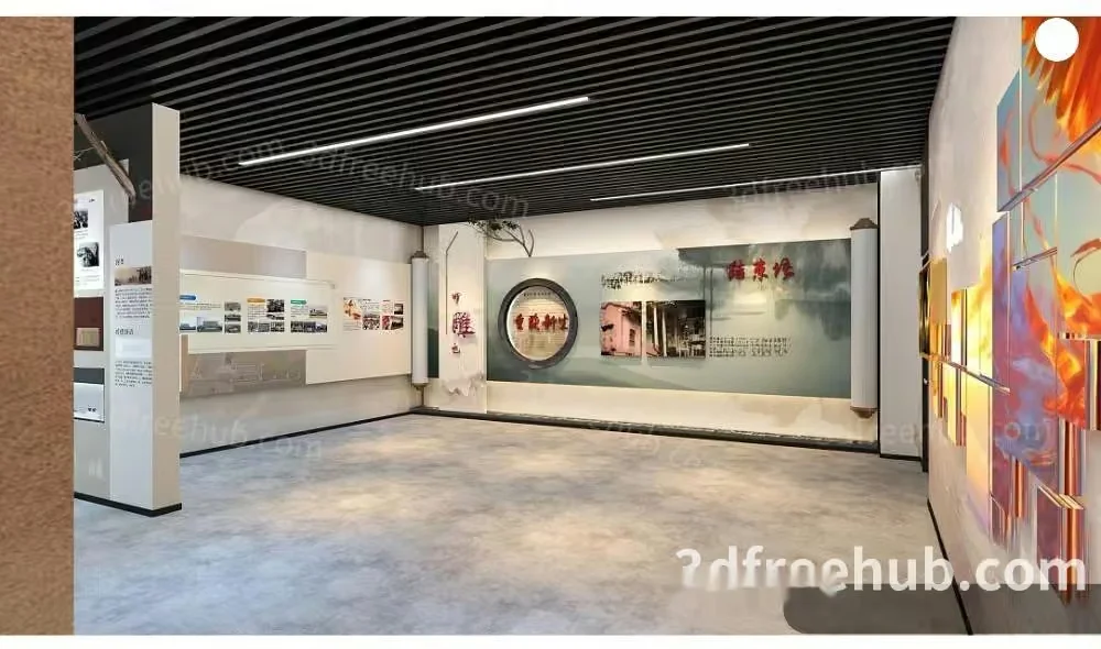 Modern Art Gallery 3D Model – 21870 – VRAY Render