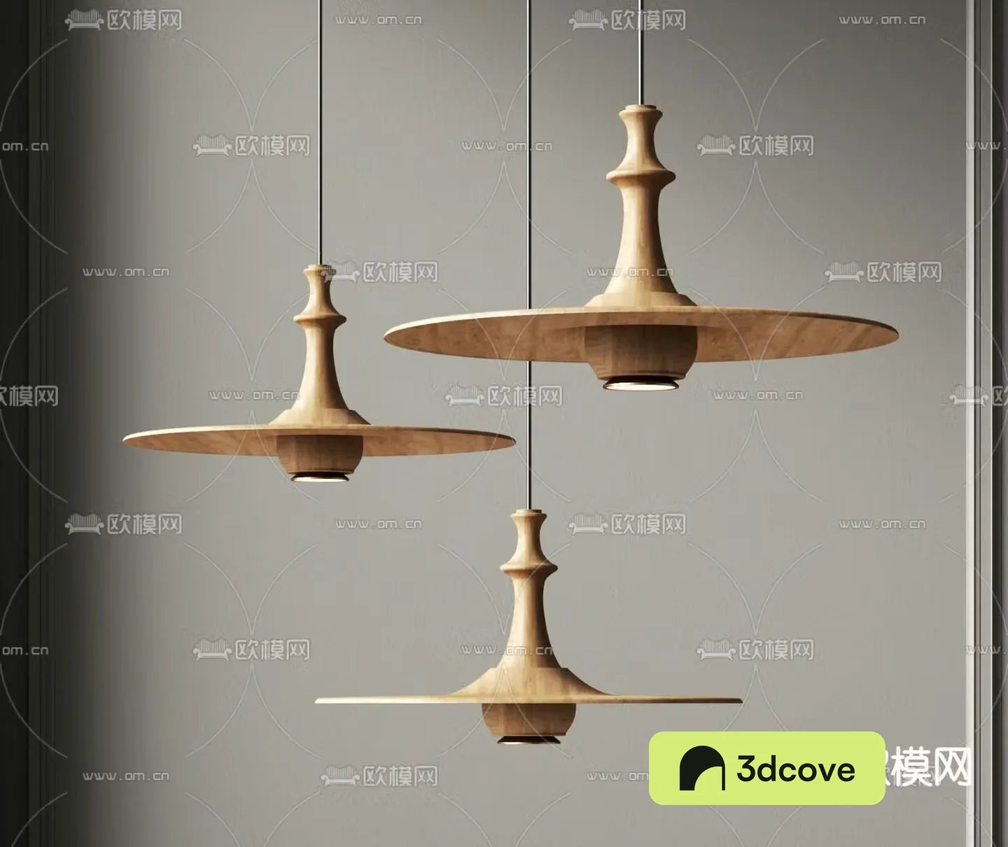 Wasabi Chandelier Restaurant Chandelier 3D Model