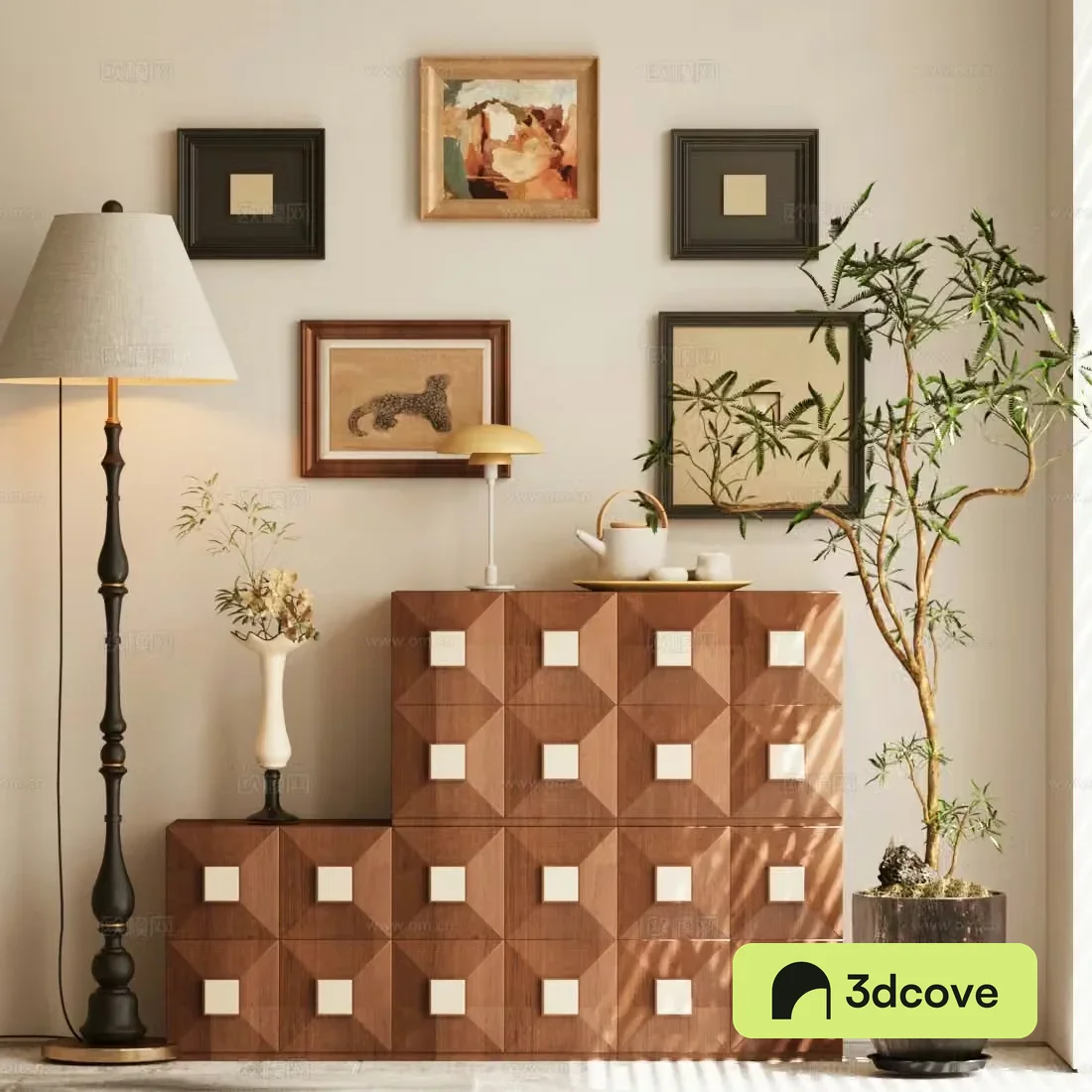 New Chinese Zen chest of cabinets New Chinese style porch cabinets Terminal view porch cabinets New Chinese style decorative cabinets Side cabinets