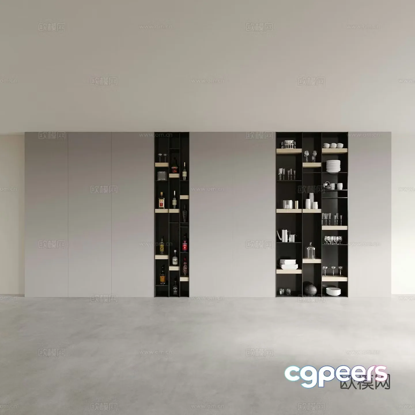 Modern wine cabinet sideboard 3d model