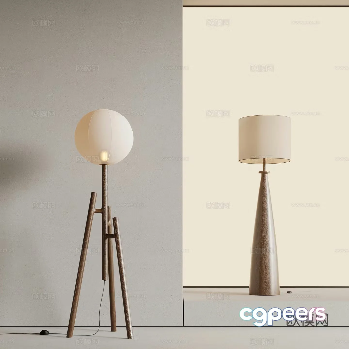 Floor lamp Middle style Floor lamp 3D model