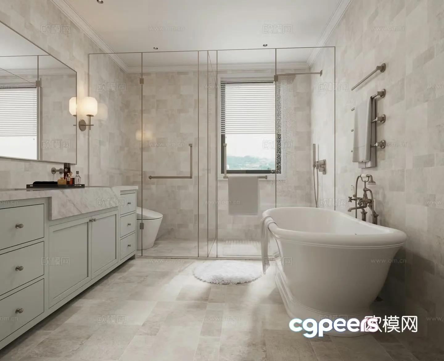 French bathroom 3d model