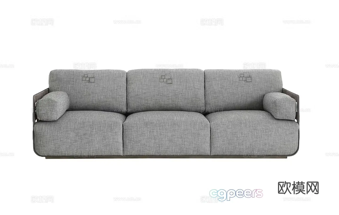 Rugiano three-person sofa 3d model