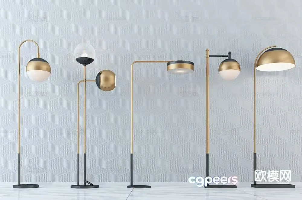 Modern floor lamp 3d model