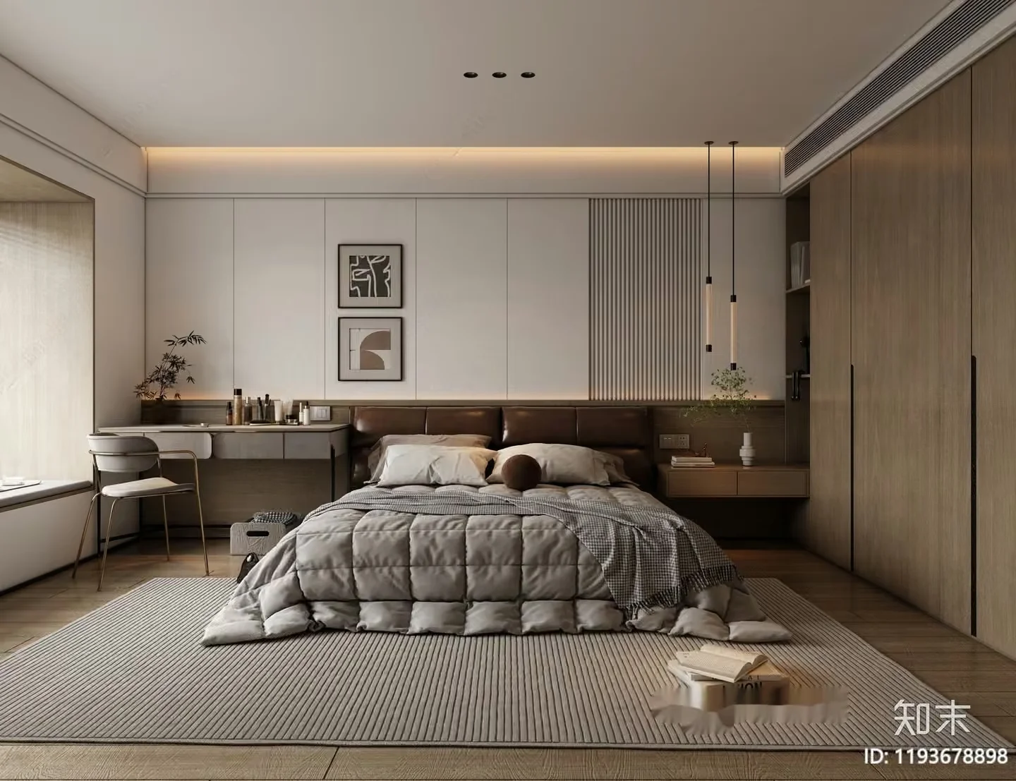 Cozy Bedroom 3D Model – 1816 – VRAY Render