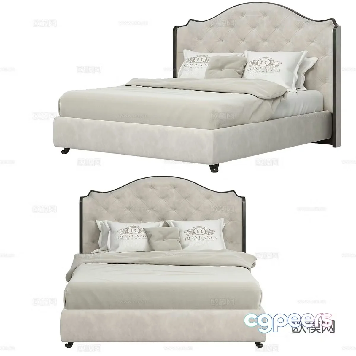 Double bed 3d model