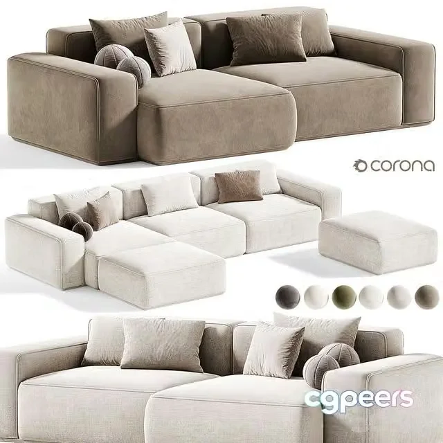 3ds Max Free – ARFLEX Sofa Sectional By vankov