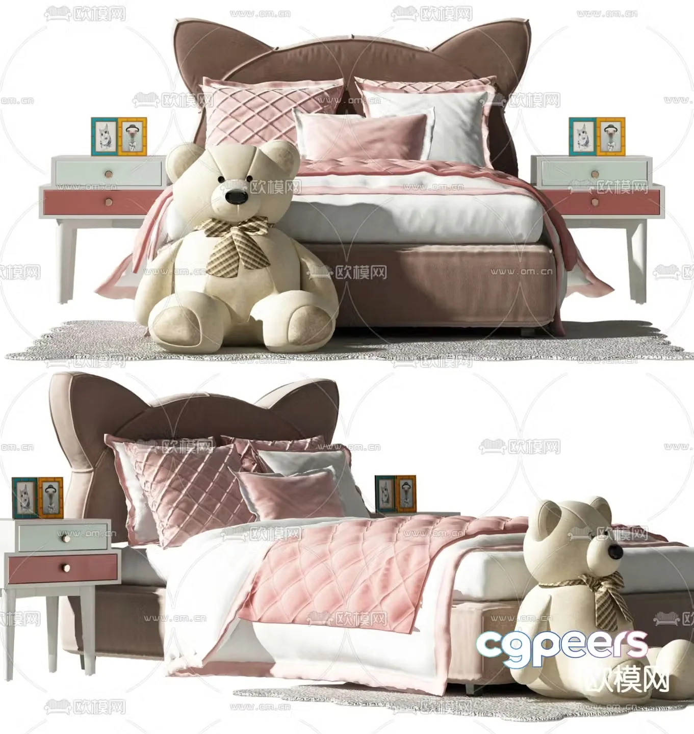 Modern children’s bed 3d model