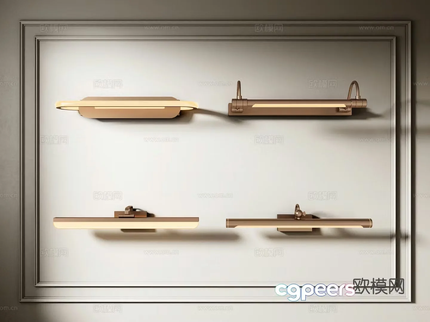 Modern front light combination 3D model