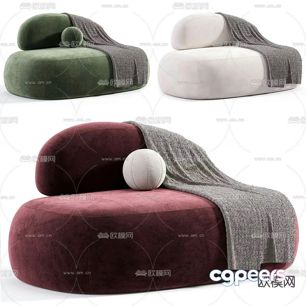 Olten single sofa 3d model