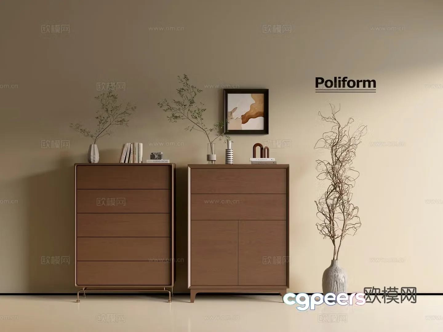 Modern wood grain cabinet ins wind minimalist wind cabinet whole cabinet sideboard balcony cabinet storage 3D model