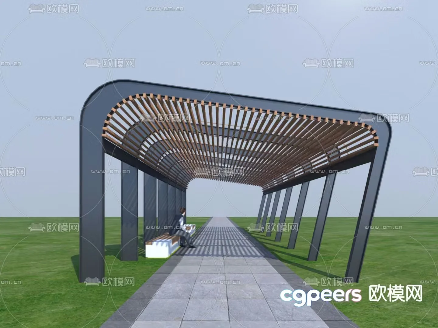 Landscape gallery flower rack grape rack plant climbing rack 3D model