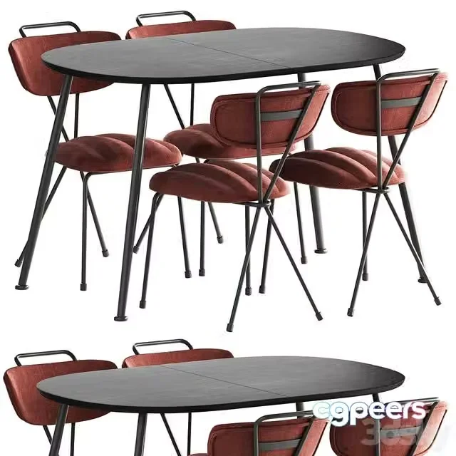 3ds Max Free – Chair Berry-1 Table Cleo