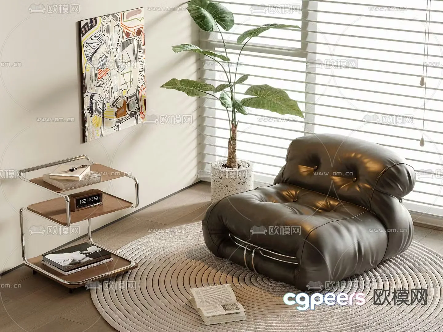 Single sofa 3d model