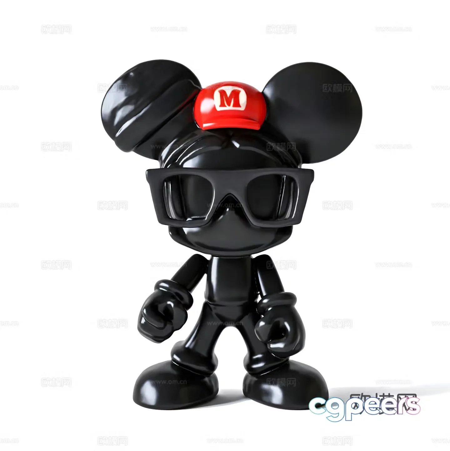Modern trendy toy doll 3d model