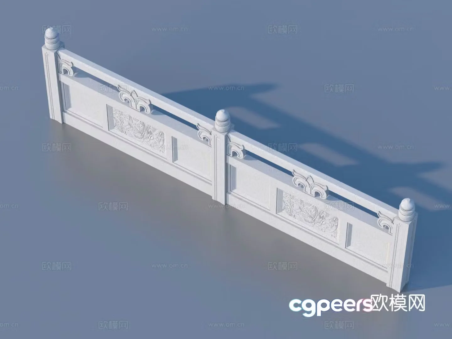 Fence Guardrail Railing 3d Model
