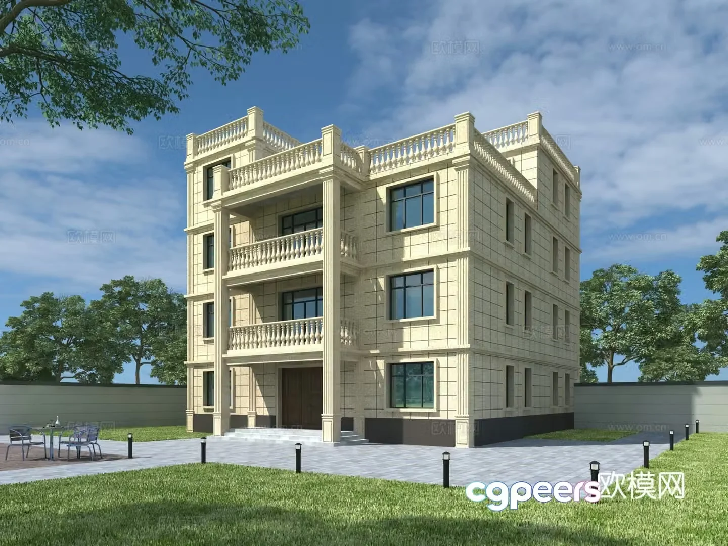 Villa 3d model
