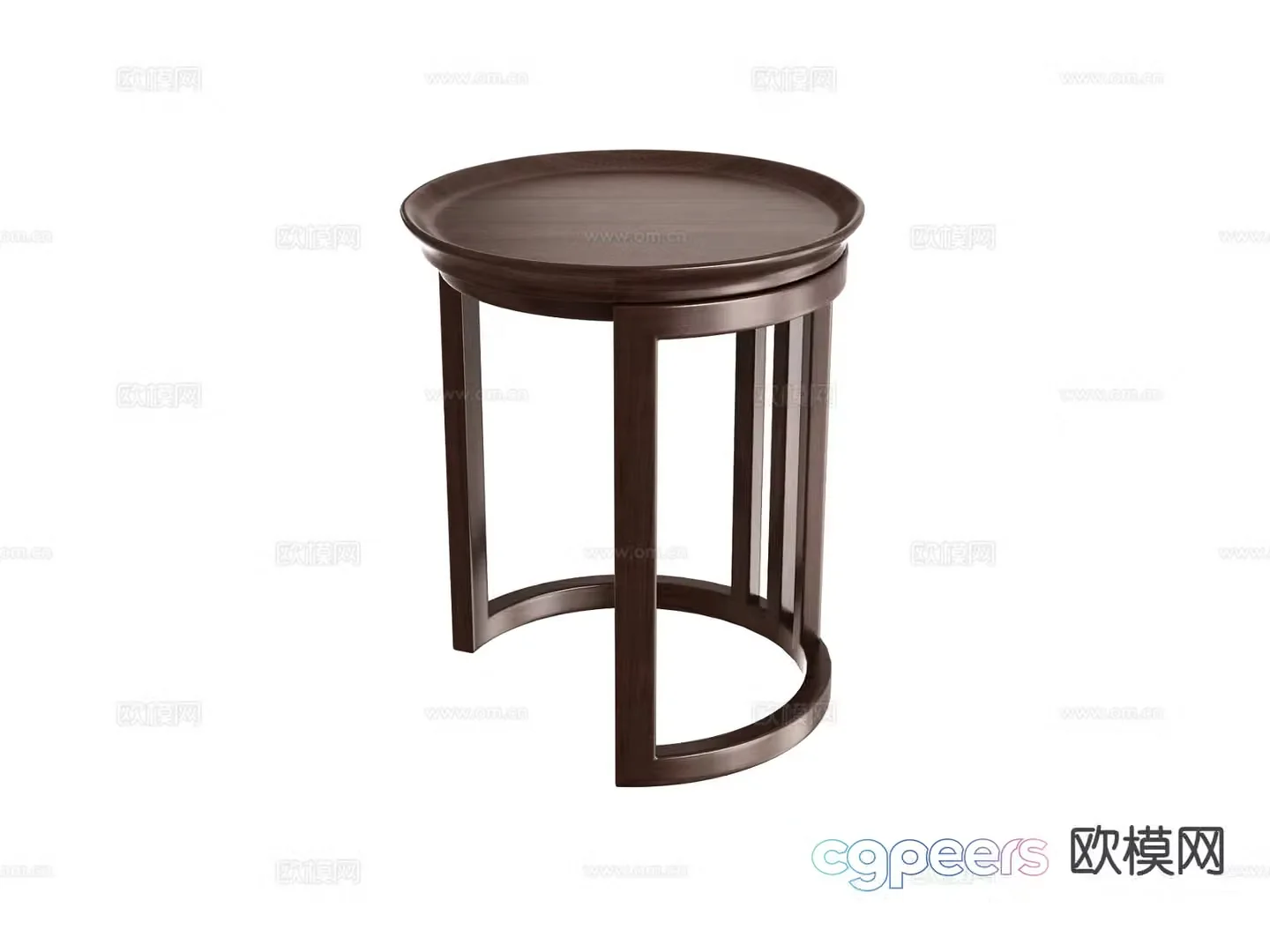 New Chinese style round table side table corner table 3D model