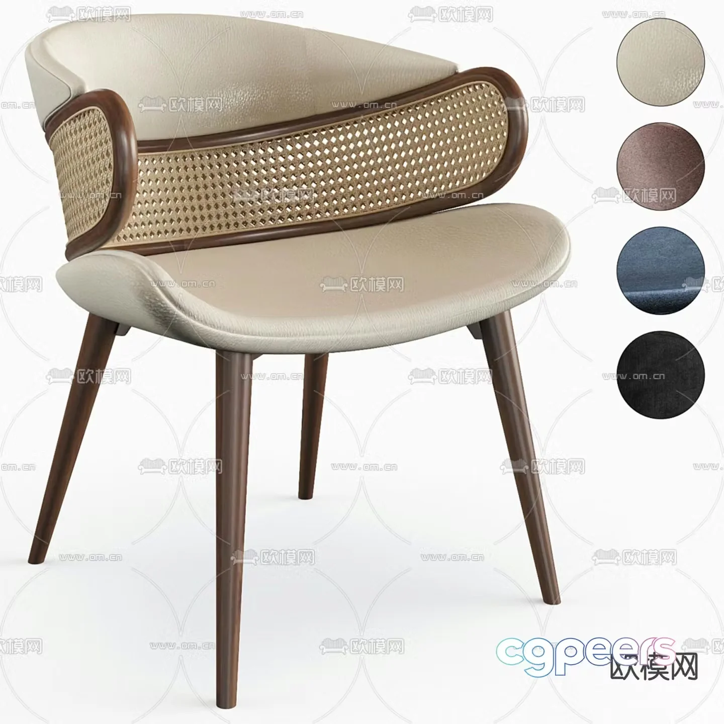 Wasabi chair dining chair 3d model