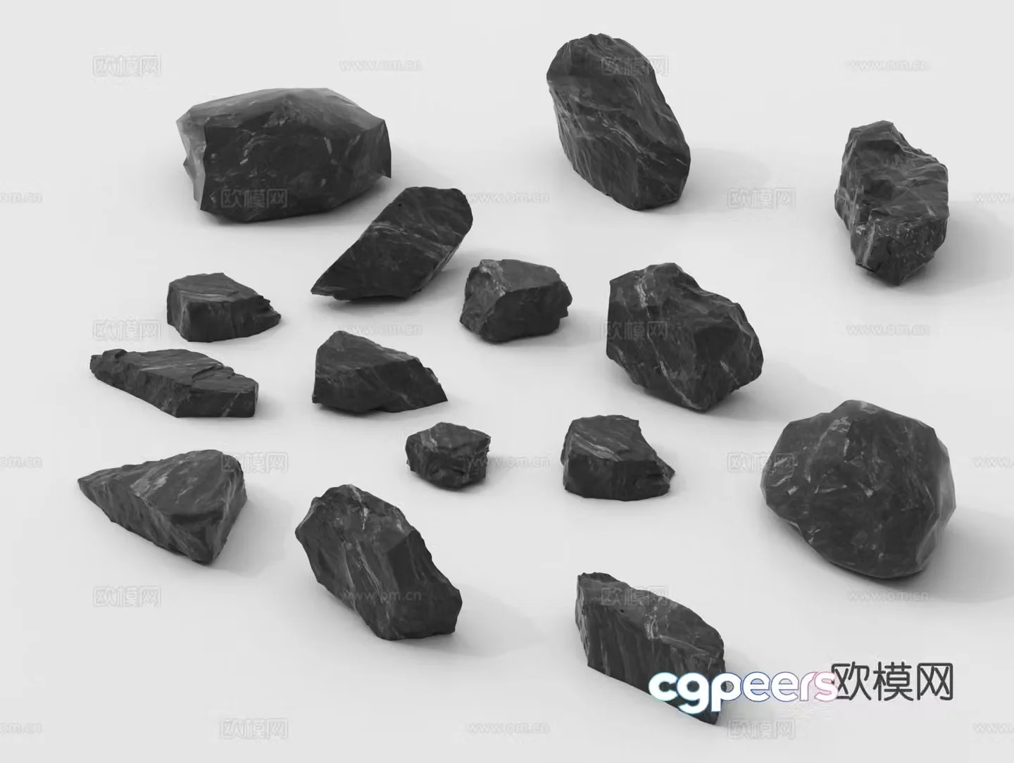 Landscape stones stones 3d model