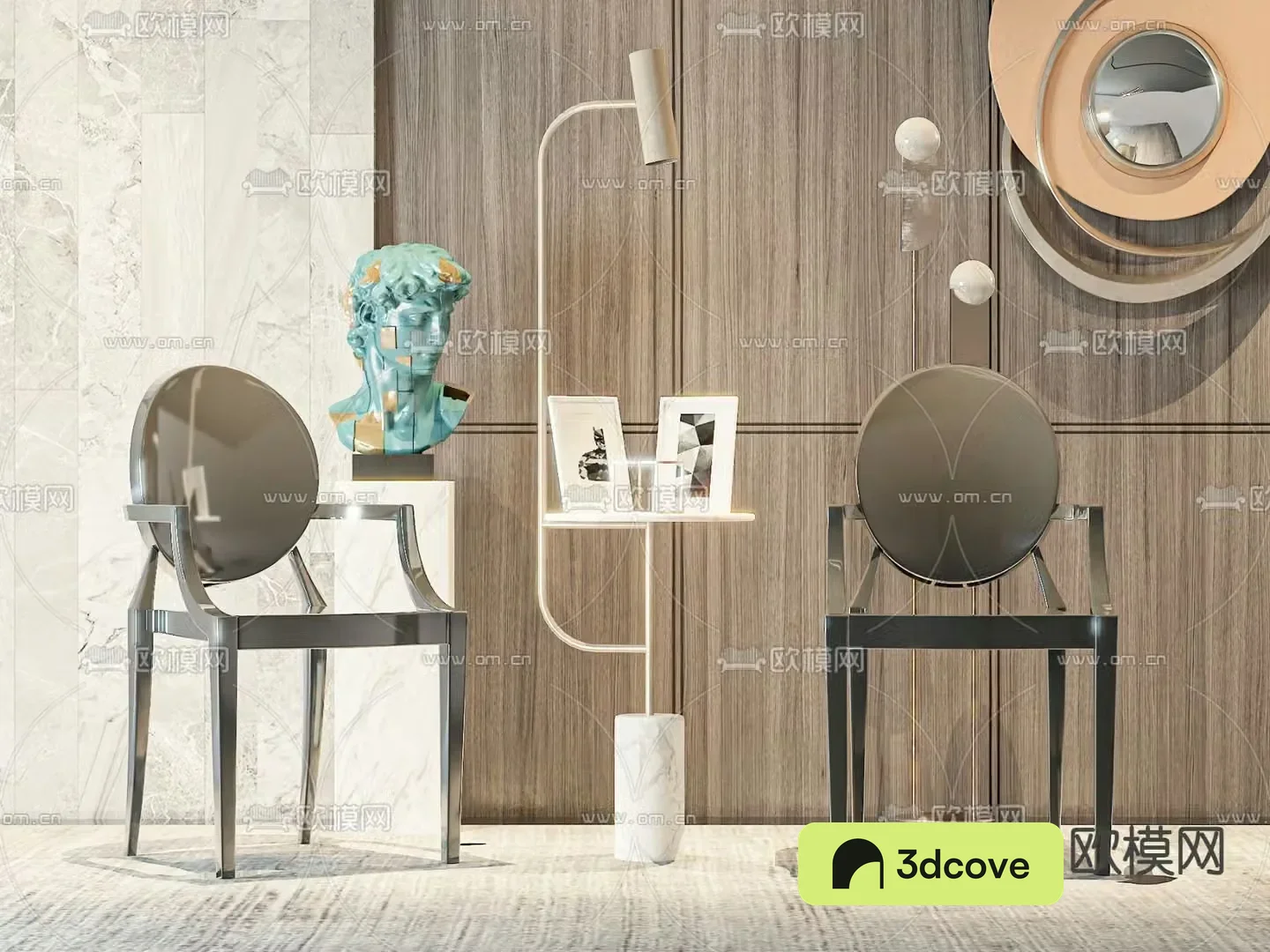 Light luxury leisure chair armchair table
