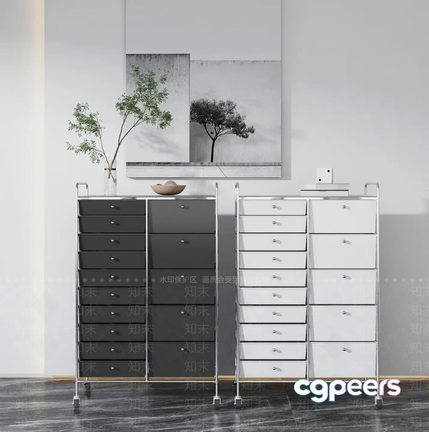 Modern Storage Furniture 3D Model – 2916 – VRAY Render